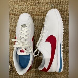 BRAND NEW!!!! Nike Men's White and Red Cortez Sneakers